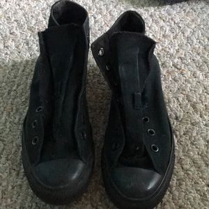 Black high top Converse